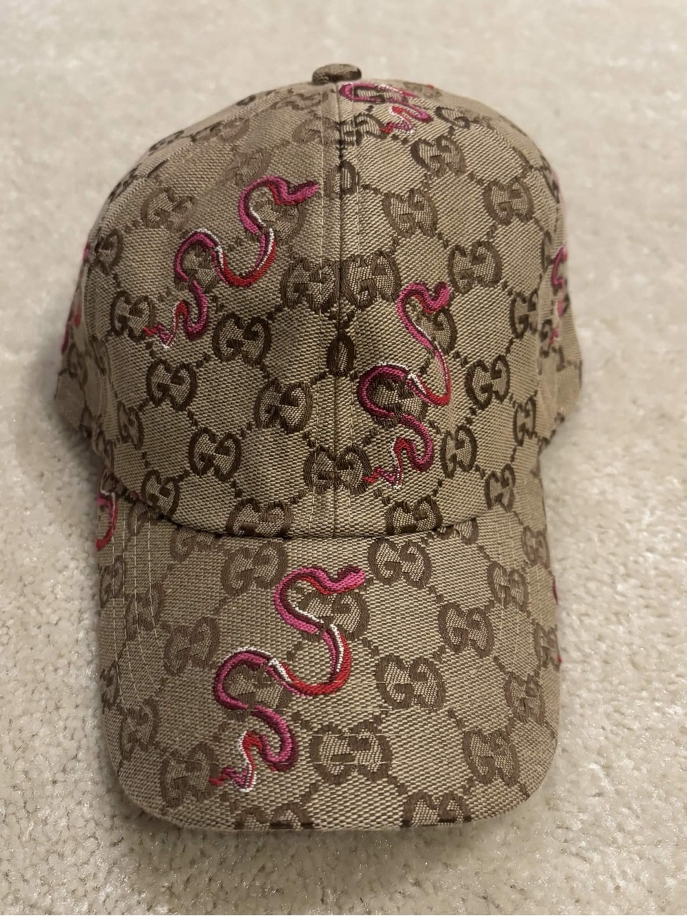 Gucci Monogram Red Snake Hat Women’s
